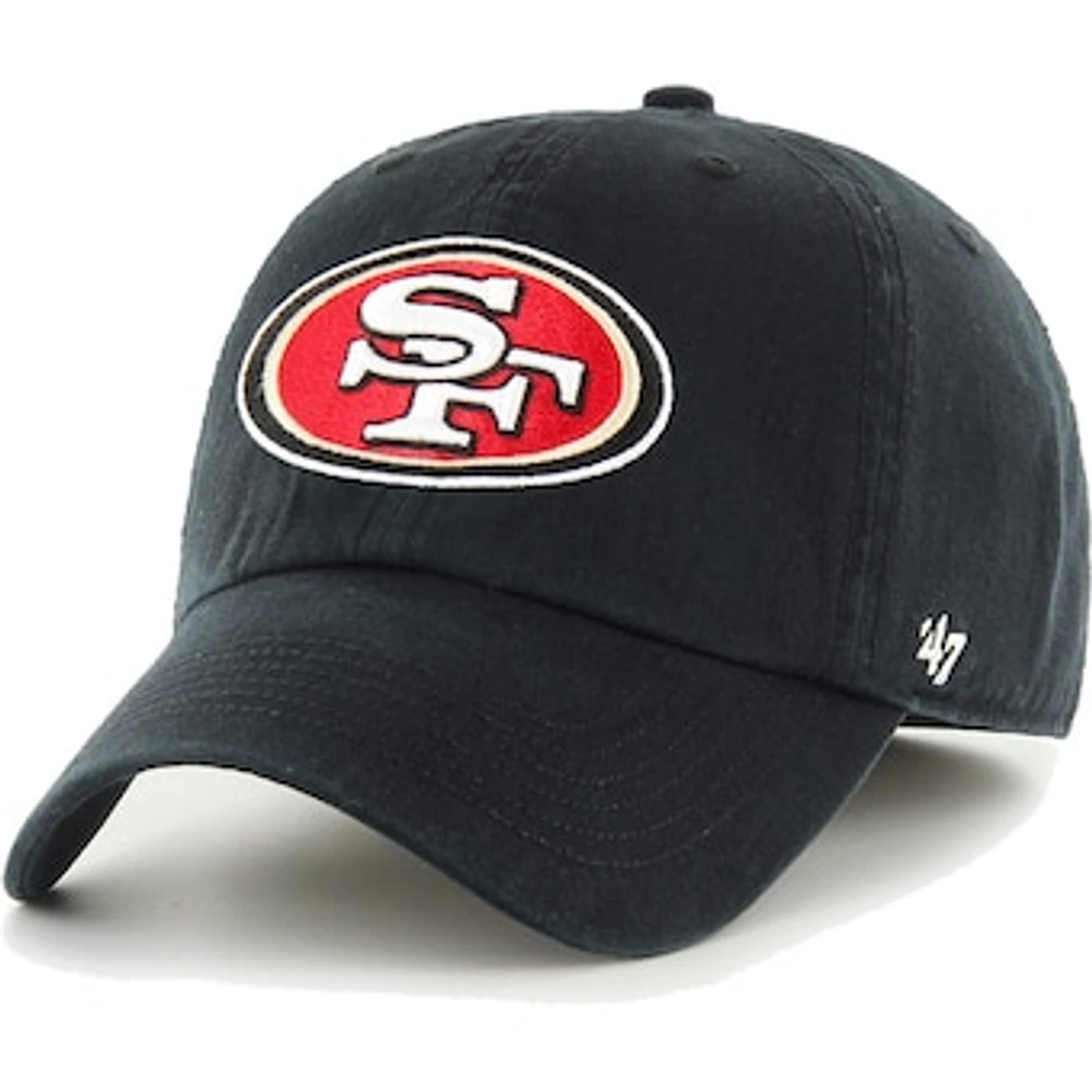 Men's '47 Black San Francisco 49ers Franchise Logo Fitted Hat