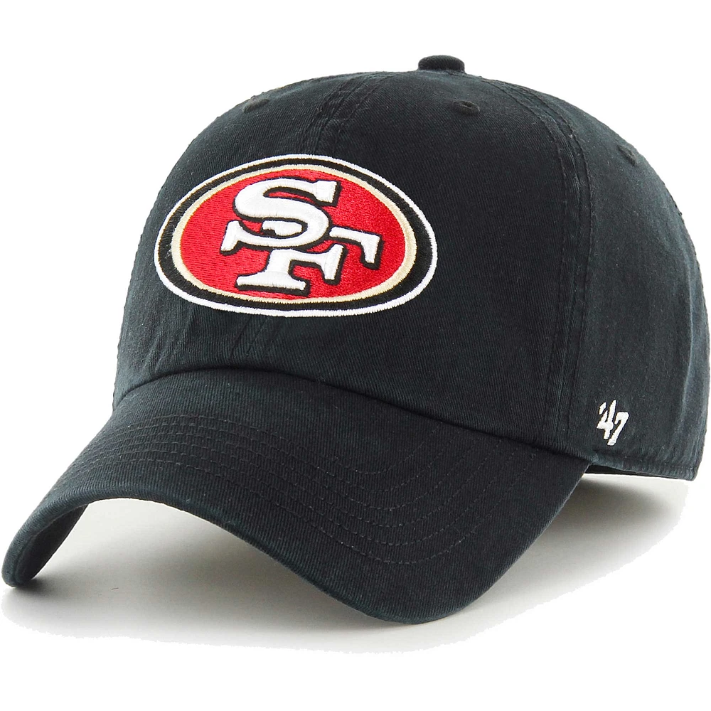 Men's '47 Black San Francisco 49ers Franchise Logo Fitted Hat