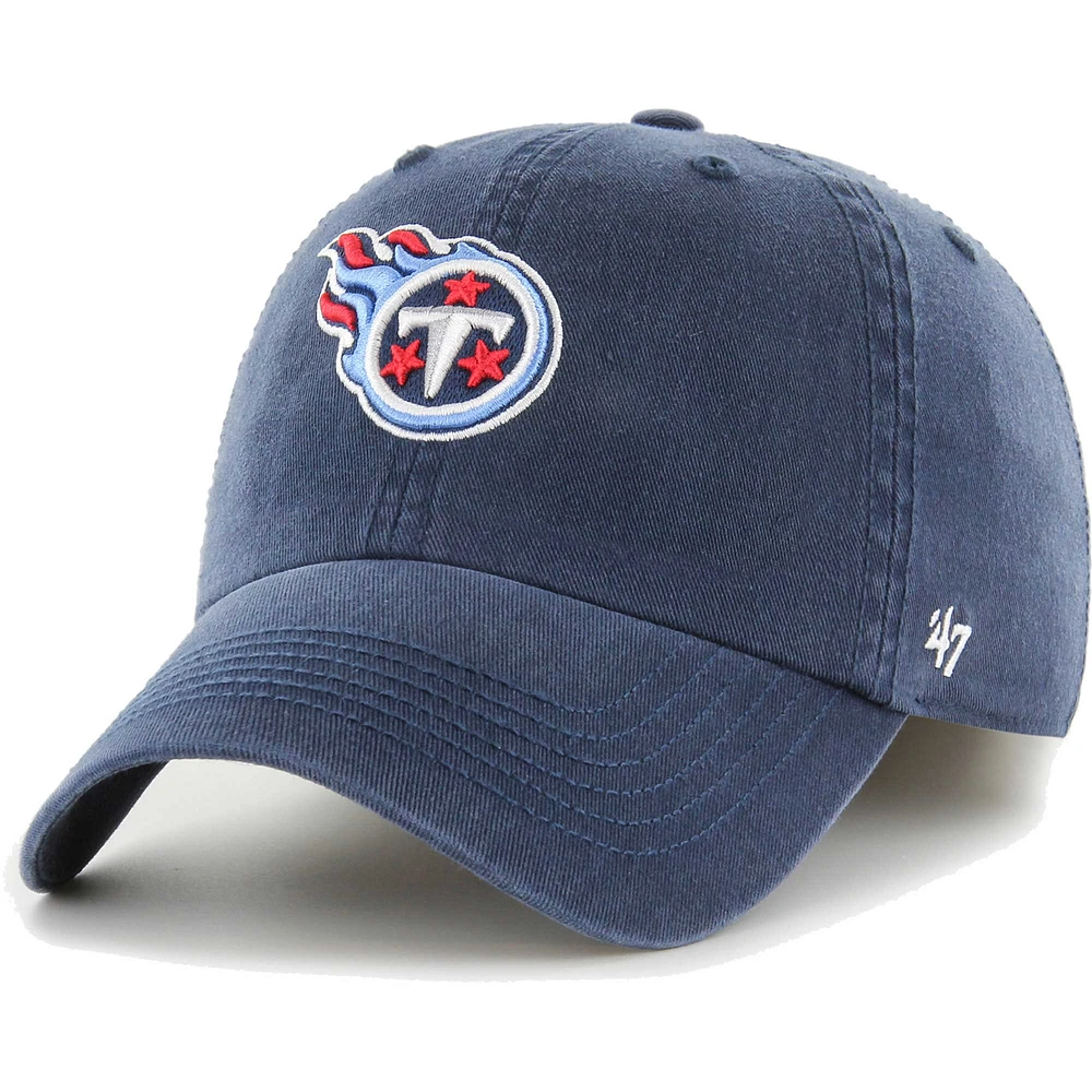 Men's '47 Navy Tennessee Titans Franchise Logo Fitted Hat