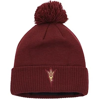 Men's adidas Maroon Arizona State Sun Devils 2023 Sideline COLD.RDY Cuffed Knit Hat with Pom