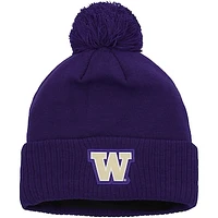 Men's adidas Purple Washington Huskies 2023 Sideline COLD.RDY Cuffed Knit Hat with Pom