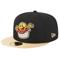 Men's New Era Black Akron RubberDucks Theme Nights Sauerkraut Balls  59FIFTY Fitted Hat