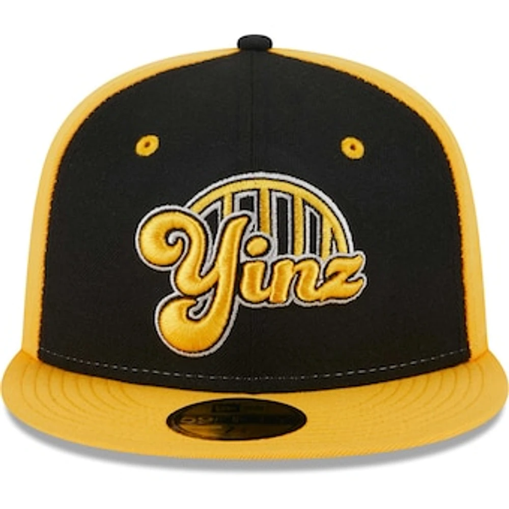 Men's New Era Black Altoona Curve Theme Nights Allegheny Yinzers  59FIFTY Fitted Hat