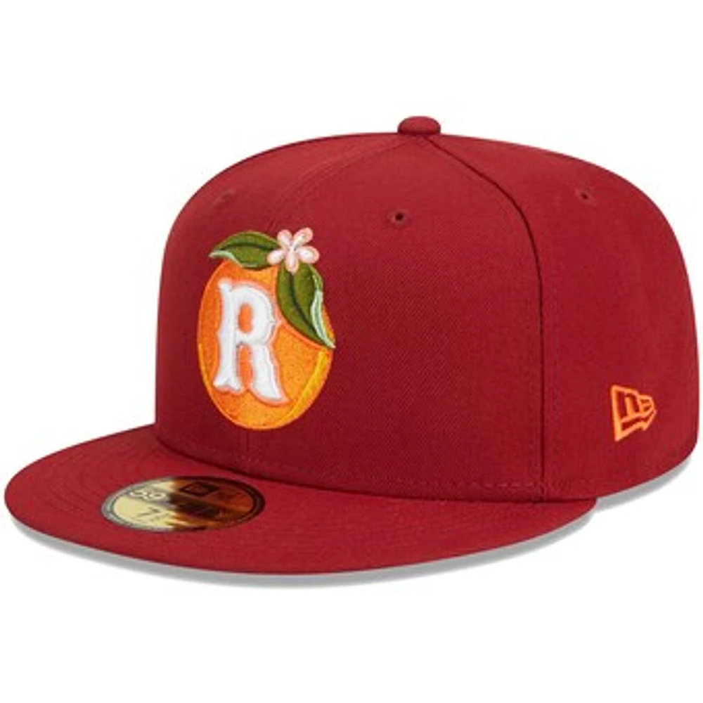 Men's New Era Red Inland Empire 66ers Theme Nights Redland  59FIFTY Fitted Hat