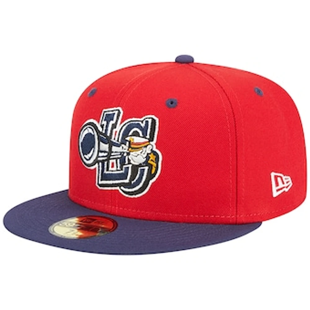 Men's New Era Red Lake County Captains Theme Nights 20th Anniversary Alternate 3 59FIFTY Fitted Hat