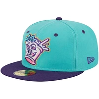 Men's New Era Turquoise Louisville Bats Theme Nights Derby City Mint Juleps  59FIFTY Fitted Hat