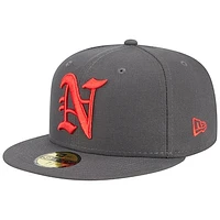 Men's New Era Gray Norfolk Tides Theme Nights Stocking  59FIFTY Fitted Hat