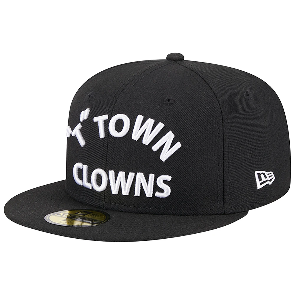 Men's New Era Black Tulsa Drillers Theme Nights T-Town Clowns  59FIFTY Fitted Hat