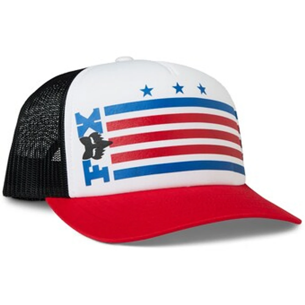 Men's Fox White/Red Unity Snapback Hat