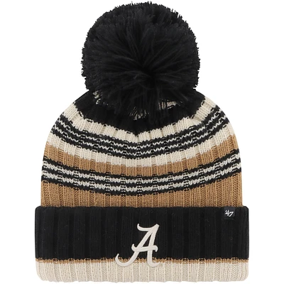 Women's '47 Khaki Alabama Crimson Tide Barista Cuffed Knit Hat with Pom