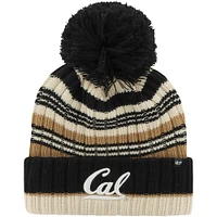 Women's '47 Khaki Cal Bears Barista Cuffed Knit Hat with Pom