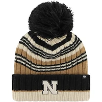 Women's '47 Khaki Nebraska Huskers Barista Cuffed Knit Hat with Pom