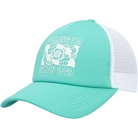 Women's Billabong Teal/White Across Waves Trucker Snapback Hat