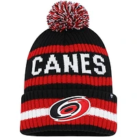 Men's '47 Black Carolina Hurricanes Bering Cuffed Knit Hat with Pom