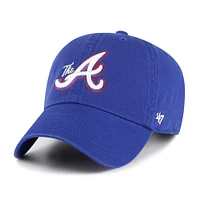 Men's '47 Royal Atlanta Braves 2023 City Connect Clean Up Adjustable Hat