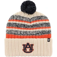 Men's '47 Khaki Auburn Tigers Tavern Cuffed Knit Hat with Pom