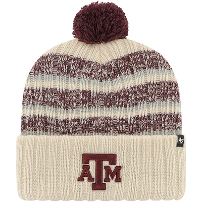 Men's '47 Khaki Texas A&M Aggies Tavern Cuffed Knit Hat with Pom