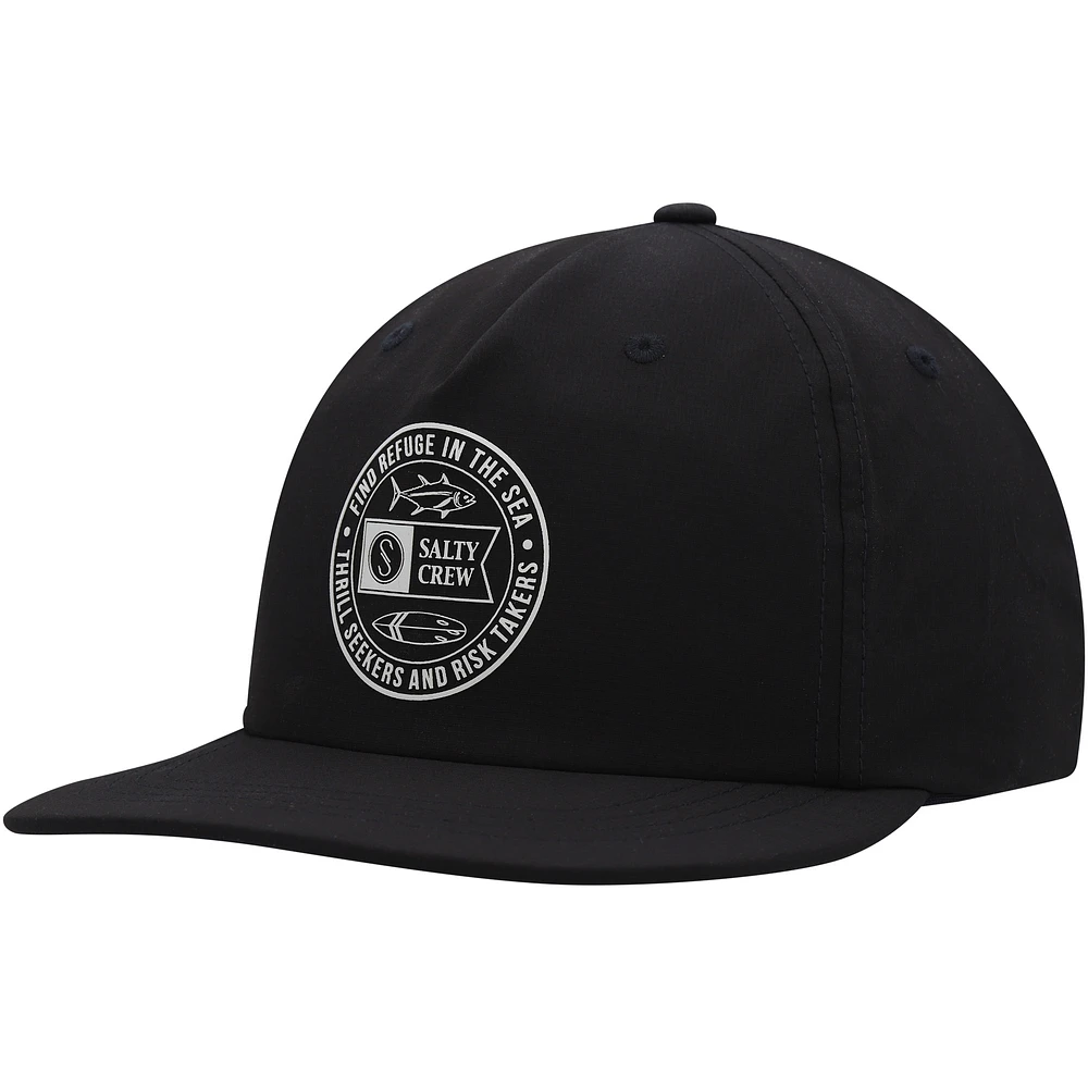 Men's Salty Crew Black Legends Tech Snapback Hat