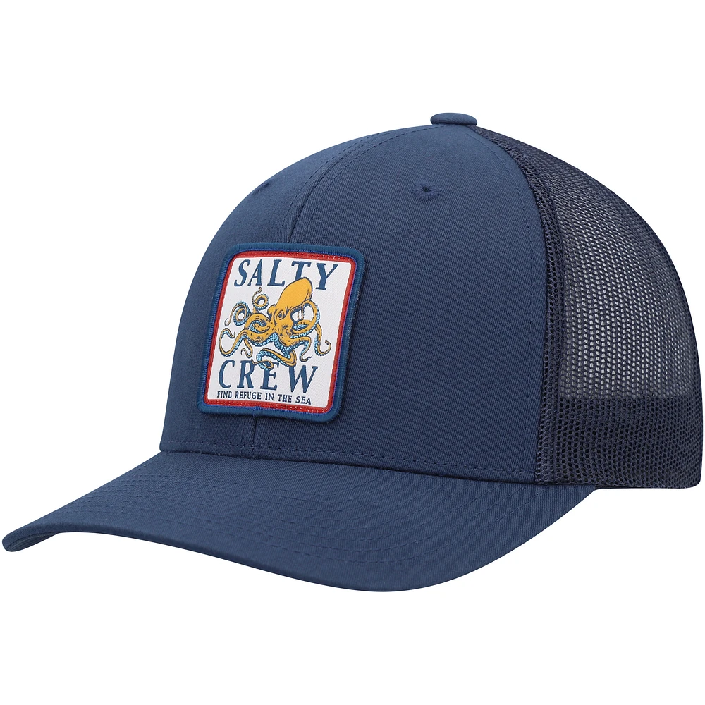 Men's Salty Crew Navy Ink Slinger Retro Trucker Snapback Hat