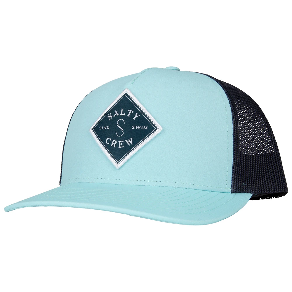 Men's Salty Crew Light Blue/Navy Sealine Retro Trucker Snapback Hat