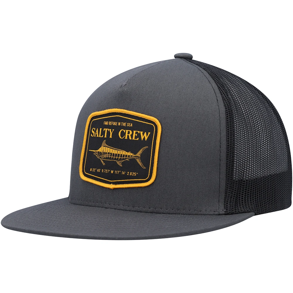 Men's Salty Crew Charcoal/Black Stealth Trucker Snapback Hat