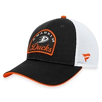 Men's Fanatics Black/White Anaheim Ducks Fundamental Adjustable Hat