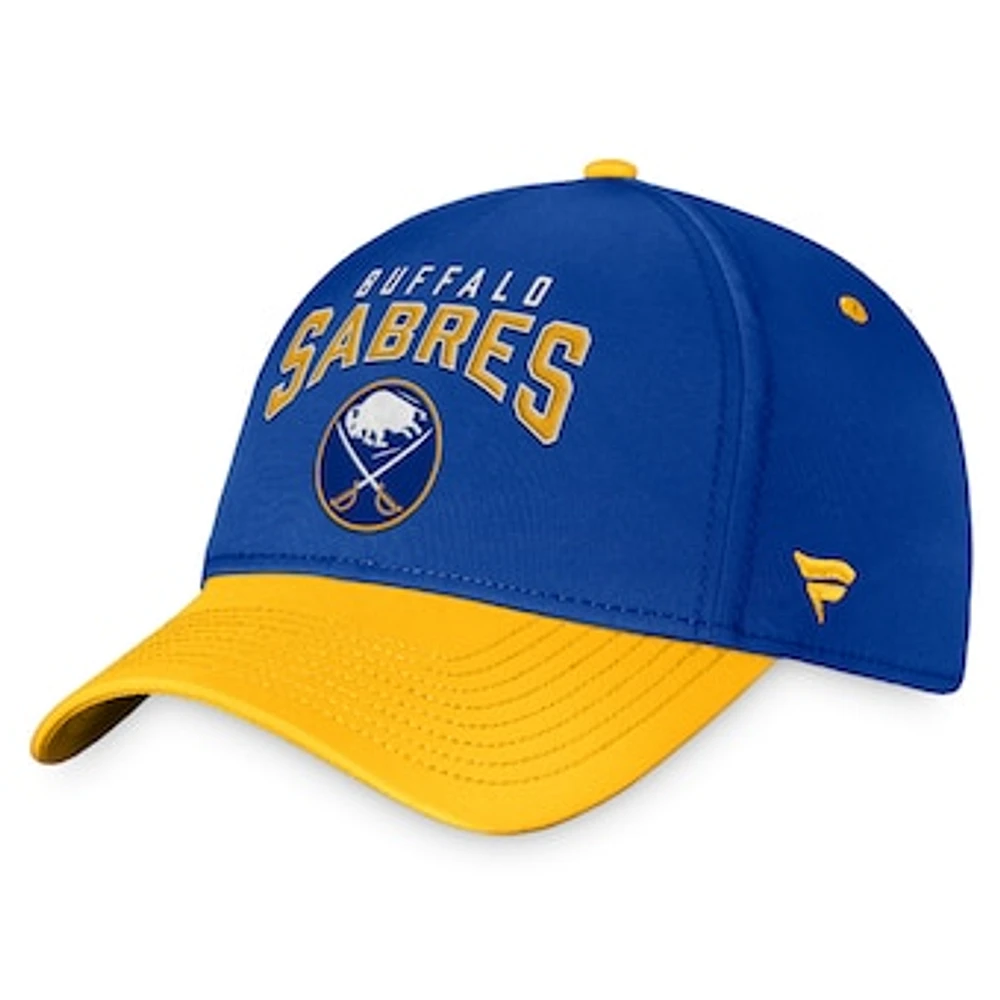 Men's Fanatics Royal/Gold Buffalo Sabres Fundamental 2-Tone Flex Hat