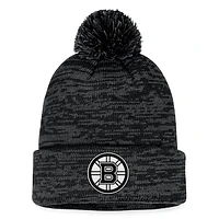 Men's Fanatics Black Boston Bruins Fundamental Cuffed Knit Hat with Pom