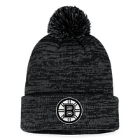 Men's Fanatics Black Boston Bruins Fundamental Cuffed Knit Hat with Pom