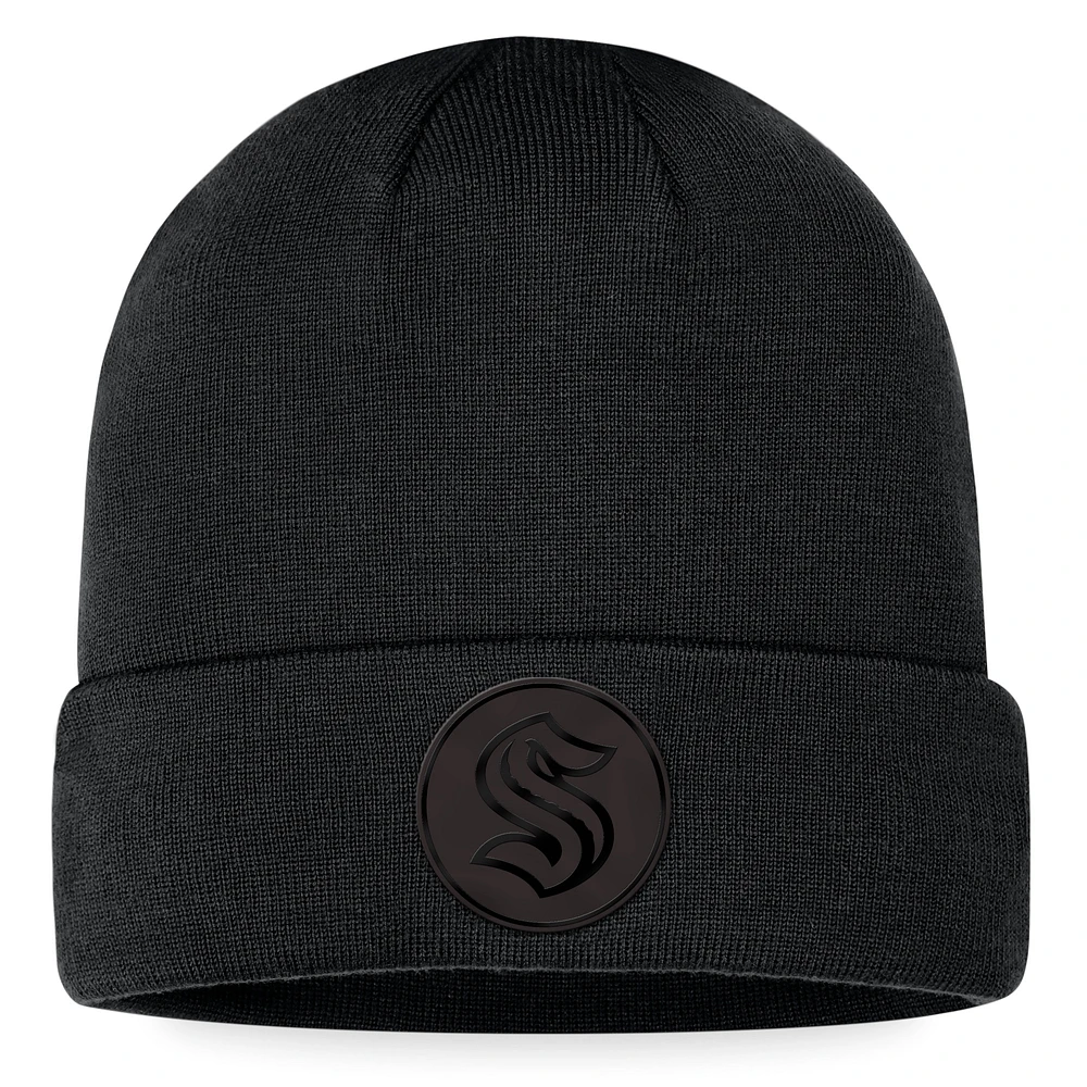 Men's Fanatics Black Seattle Kraken Tonal Cuffed Knit Hat