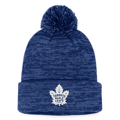 Men's Fanatics Blue Toronto Maple Leafs Fundamental Cuffed Knit Hat with Pom