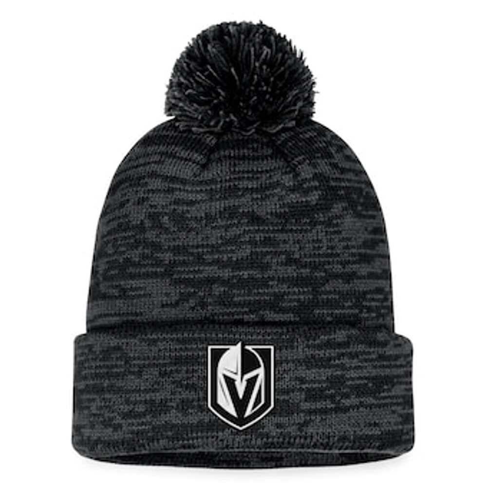 Men's Fanatics Black Vegas Golden Knights Fundamental Cuffed Knit Hat with Pom