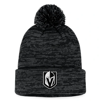 Men's Fanatics Black Vegas Golden Knights Fundamental Cuffed Knit Hat with Pom