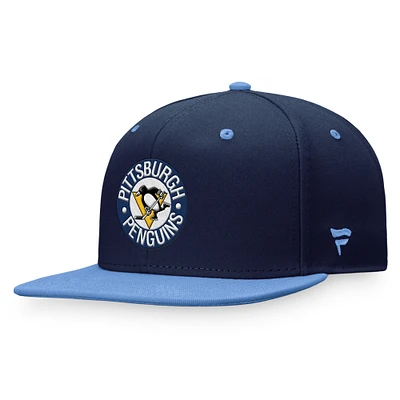 Men's Fanatics Navy Pittsburgh Penguins Heritage Vintage Retro Fitted Hat