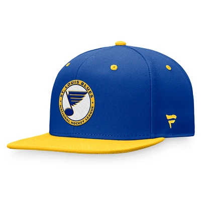 Men's Fanatics Royal St. Louis Blues Heritage Vintage Retro Fitted Hat