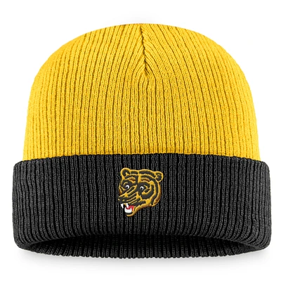 Men's Fanatics  Gold/Black Boston Bruins Heritage Vintage Cuffed Knit Hat