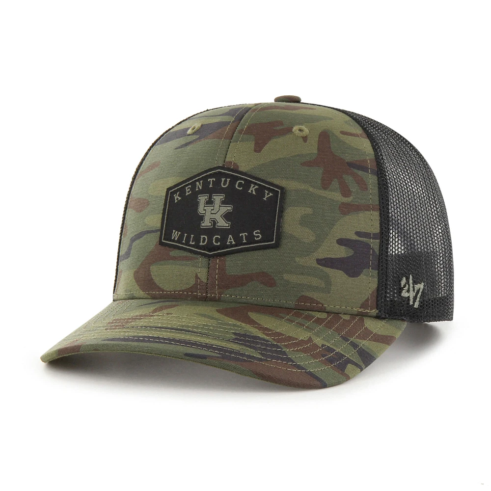 Men's '47 Camo/Black Kentucky Wildcats OHT Military Appreciation Cargo Convoy Adjustable Hat