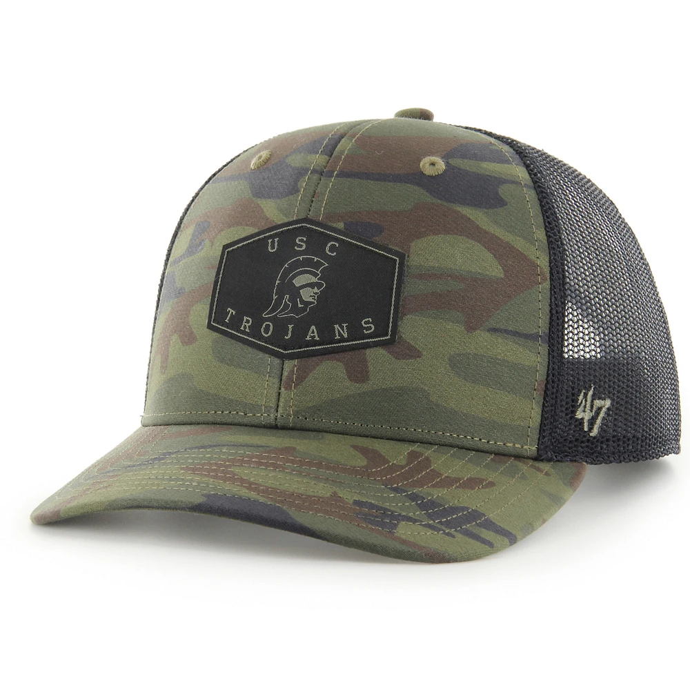 Men's '47 Camo/Black USC Trojans OHT Military Appreciation Cargo Convoy Adjustable Hat