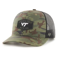 Men's '47 Camo/Black Virginia Tech Hokies OHT Military Appreciation Cargo Convoy Adjustable Hat