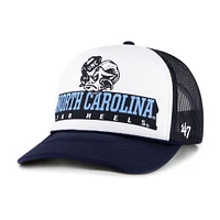 Men's '47 White/Navy North Carolina Tar Heels Article Foam Front Trucker Hat