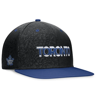 Men's Fanatics Black/Blue Toronto Maple Leafs Authentic Pro Alternate Jersey Snapback Hat