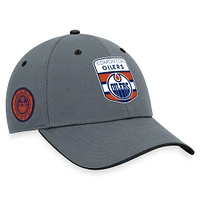 Men's Fanatics  Gray Edmonton Oilers Authentic Pro Home Ice Flex Hat