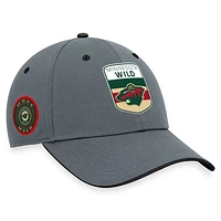 Men's Fanatics  Gray Minnesota Wild Authentic Pro Home Ice Flex Hat