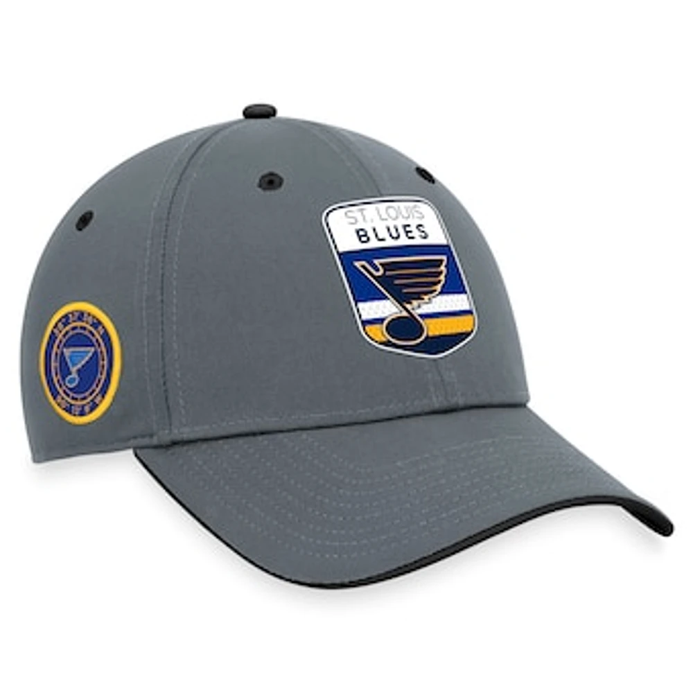 Men's Fanatics  Gray St. Louis Blues Authentic Pro Home Ice Flex Hat