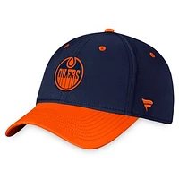 Men's Fanatics Navy Edmonton Oilers Authentic Pro Alternate Jersey Flex Hat