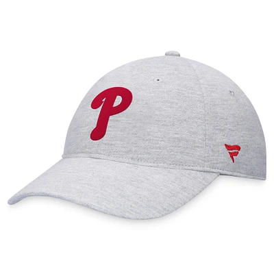 Men's Fanatics Gray Philadelphia Phillies Logo Adjustable Hat