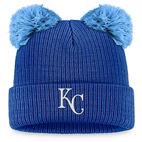 Women's Fanatics Royal/Light Blue Kansas City Royals Double Pom Cuffed Knit Hat