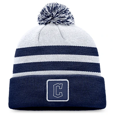 Men's Fanatics Gray Cleveland Guardians Cuffed Knit Hat with Pom