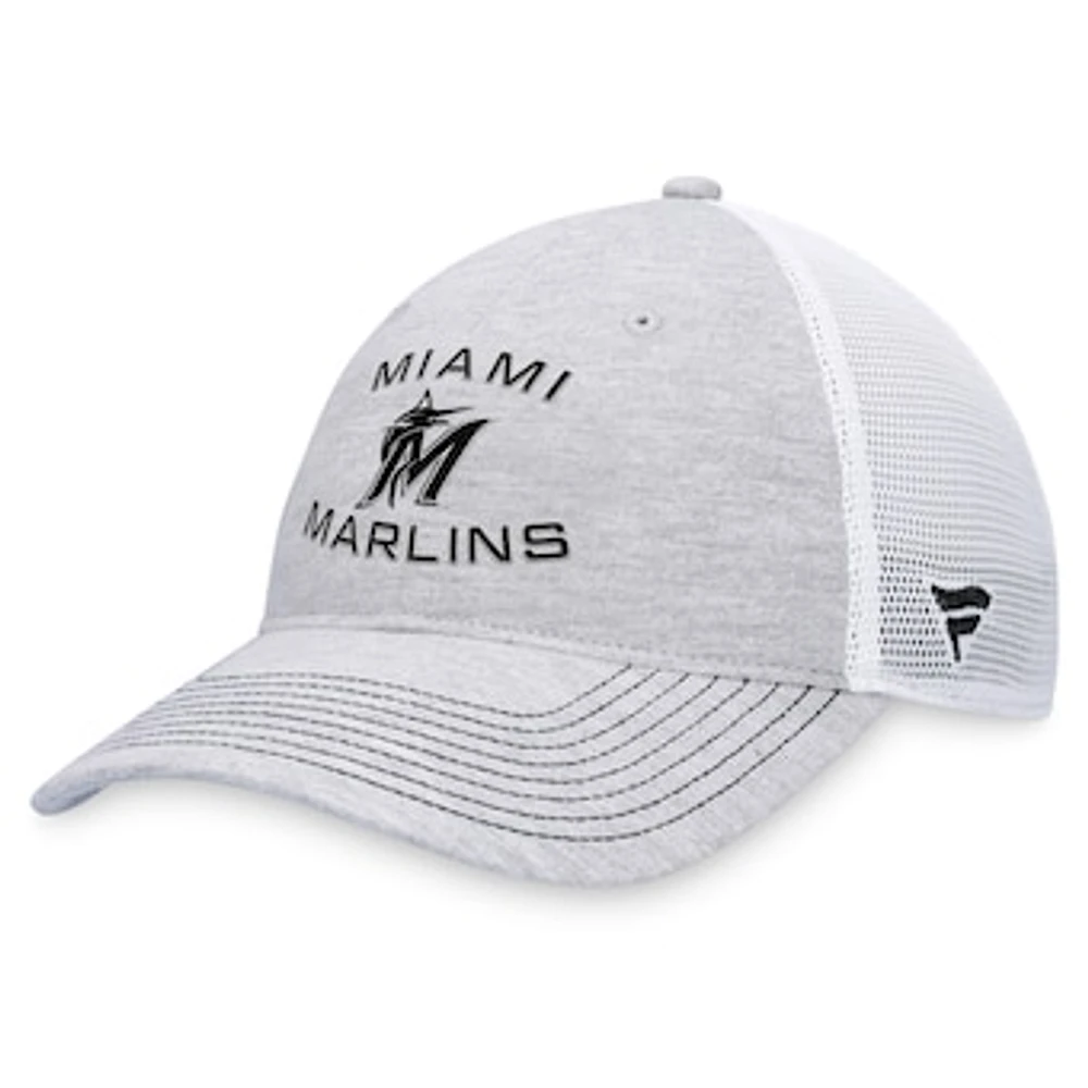 Men's Fanatics Gray Miami Marlins Trucker Adjustable Hat