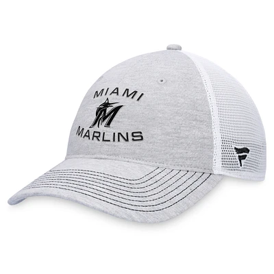 Men's Fanatics Gray Miami Marlins Trucker Adjustable Hat